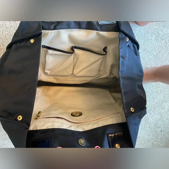 TORY BURCH Ella nylon tote with patent leather - Picture 5 of 11